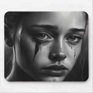 Girl with tears mousepad