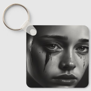 Girl with tears schlüsselanhänger