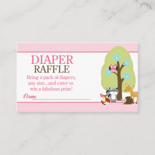 Girl Woodland Animals Kinderdusche Windelwanne Begleitkarte