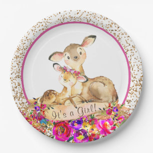 Girl Woodland Deer Baby Shooter Teller