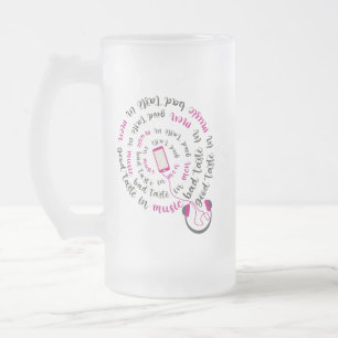 Girl Zitat Guter Geschmack in Musik Schlechter Ges Mattglas Bierglas