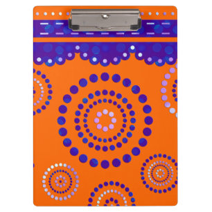 Girlande ARTdeco violett blau + Ihre Hintergrundfa Klemmbrett