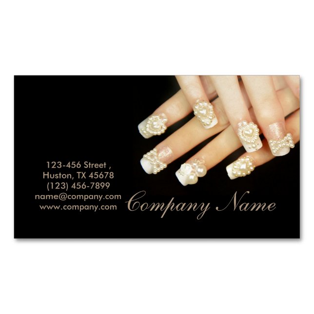 Girlande Beauty WELLNESS-CENTER Nagelnail Salon Magnetische Visitenkarte (Vorderseite)