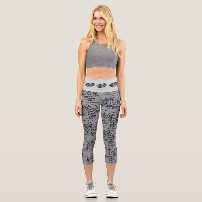 Girlballer Cartoon  Capri Leggings (Vorderseite)