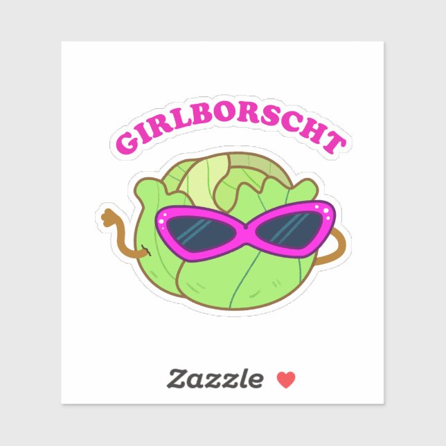 Girlborscht Fabulous Gemüse Pun Die Cut Aufkleber (Blatt)