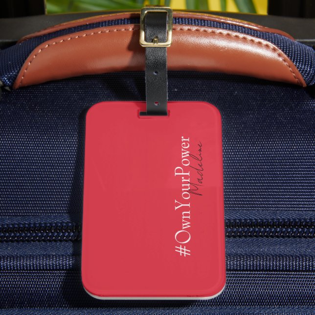Girlboss Empowerment-Geschenk - Personalisierter N Gepäckanhänger (Vorderseite Insitu 2)