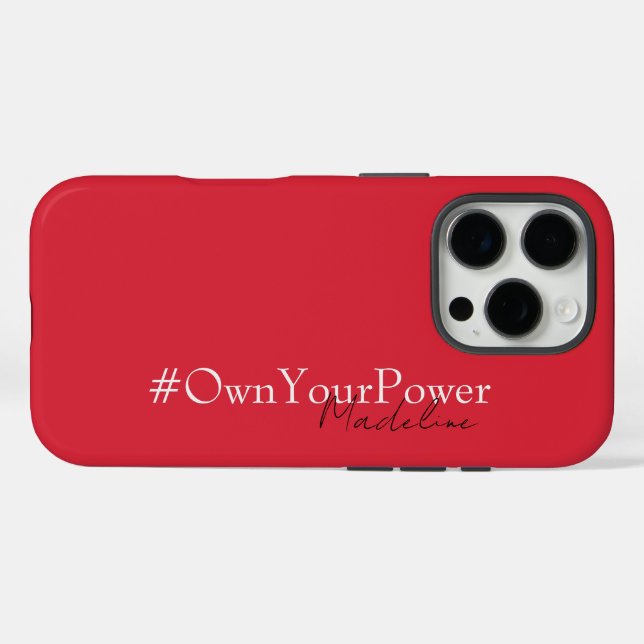 Girlboss Empowerment-Geschenk - Personalisierter N iPhone 16 Pro Hülle (Rückseite (Horizontal))