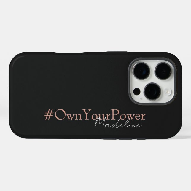 Girlboss Empowerment-Geschenk - Personalisierter N iPhone 16 Pro Hülle (Rückseite (Horizontal))