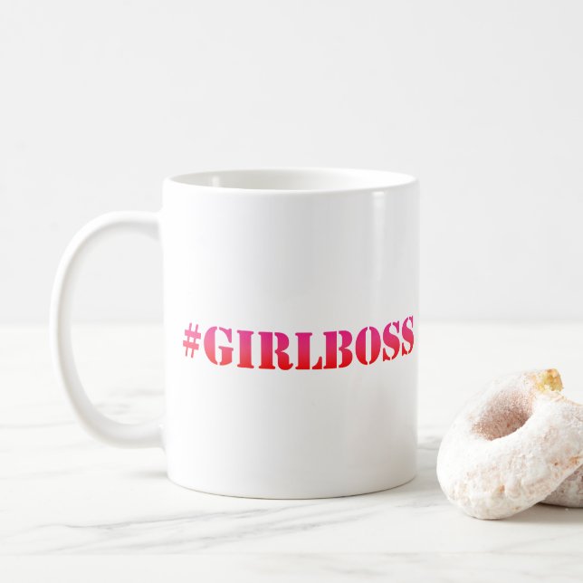 #GirlBoss - Fun Girlpower Quote Kaffeetasse (Mit Donut)