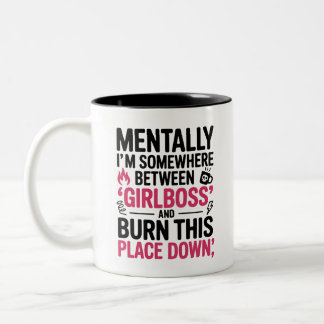 Girlboss ou Burnout ? Mug d'humeur drôle