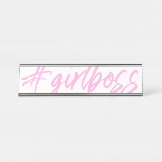 #Girlboss Schreibtisch Namensschild – Lustiges Ros