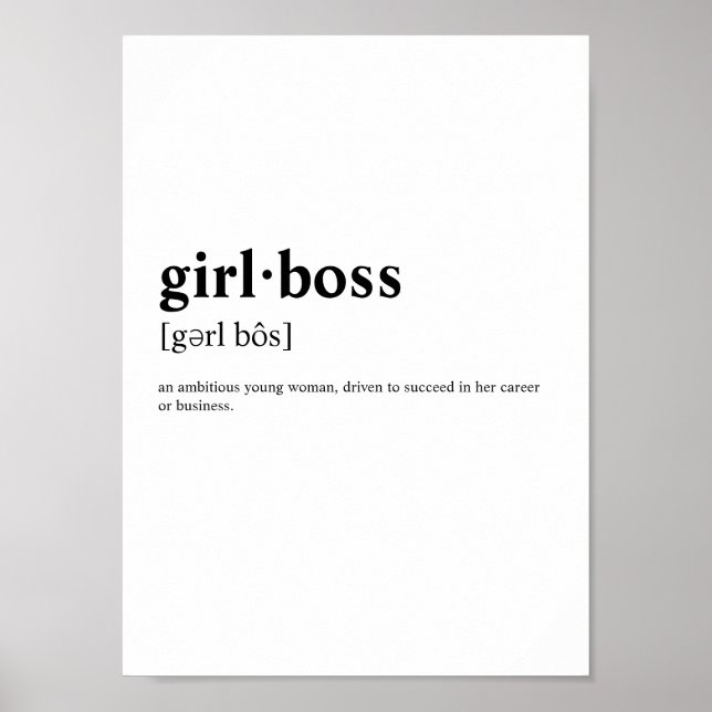 Girlboss - Wörterbuchmeinung Poster (Vorne)