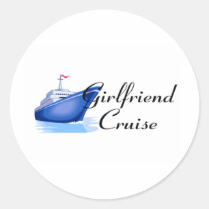 Girlfriend Cruise Runder Aufkleber