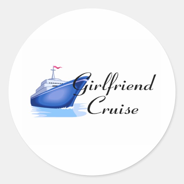 Girlfriend Cruise Runder Aufkleber (Vorderseite)