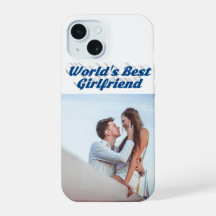 Girlfriend Foto Sea Blue Typografy