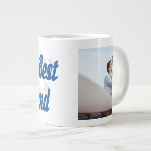Girlfriend Foto Sea Blue Typografy Jumbo-Tasse