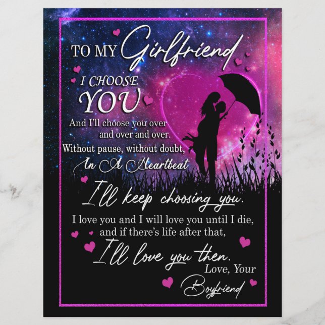 Girlfriend-Geschenke | Brief an meine Freundin Briefbogen (Vorderseite)