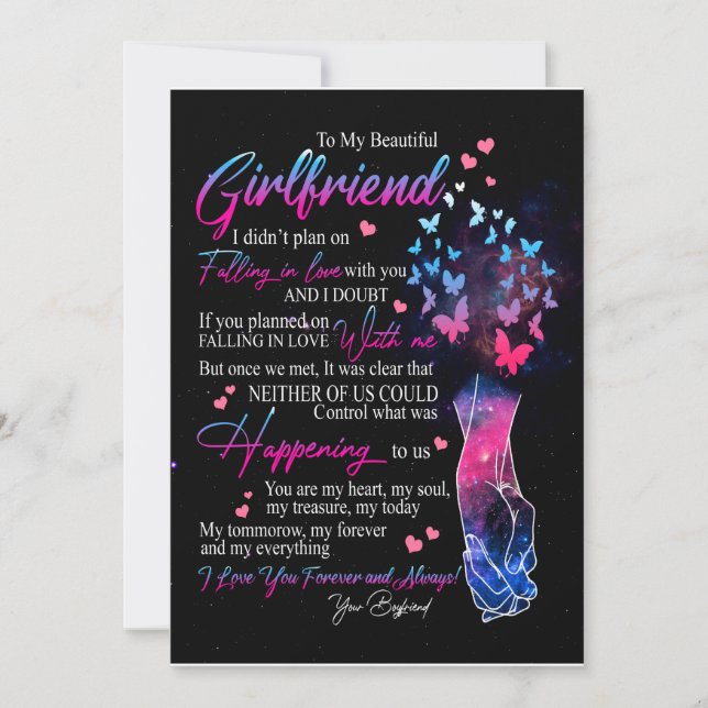 Girlfriend-Geschenke | Brief an meine Freundin Einladung (Vorderseite)