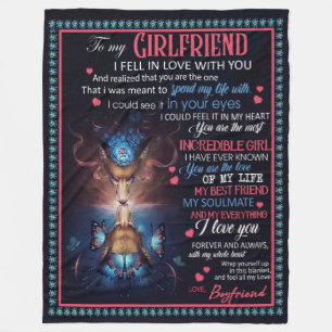 Girlfriend-Geschenke   Brief an meine Freundin Fleecedecke