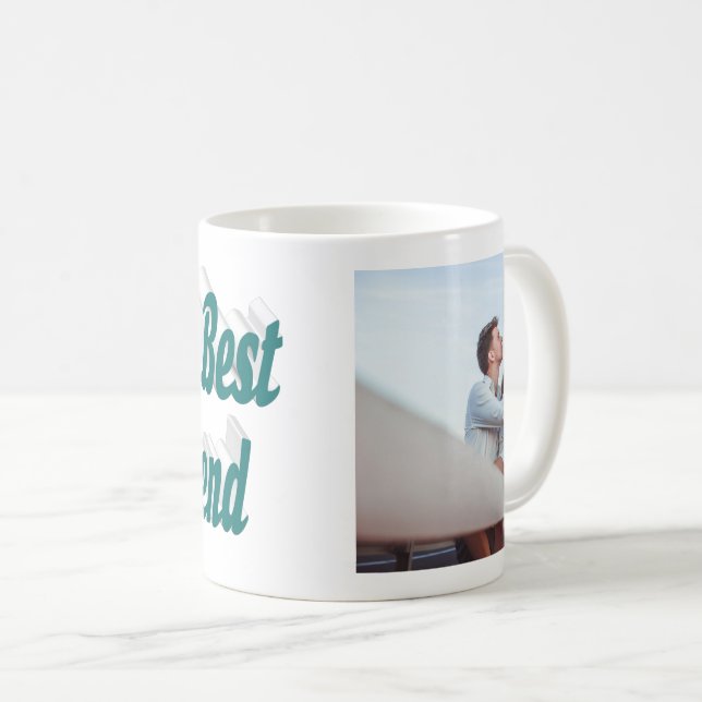 Girlfriend-grüne Typografie Kaffeetasse (VorderseiteRechts)