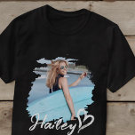 Girlfriend Grunge Heart Simple Modern Cooles Foto T-Shirt<br><div class="desc">Dieses einfache und moderne Design besteht aus einer modernen, einfachen, spielerischen Schrift-Typografie. Fügen Sie benutzerdefiniertes Foto hinzu.</div>