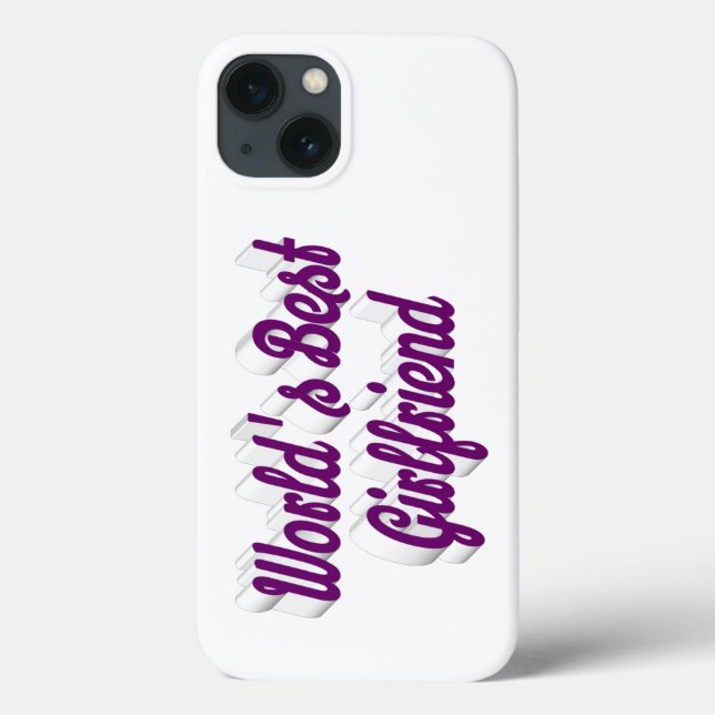 Girlfriend purple script Case-Mate iPhone hülle (Rückseite)
