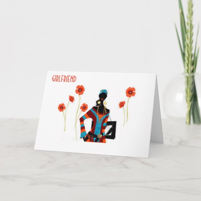 **GIRLFRIEND** SIE SEHEN "FABULOUS" GLÜCKLICH BIRT KARTE (Vorderseite)