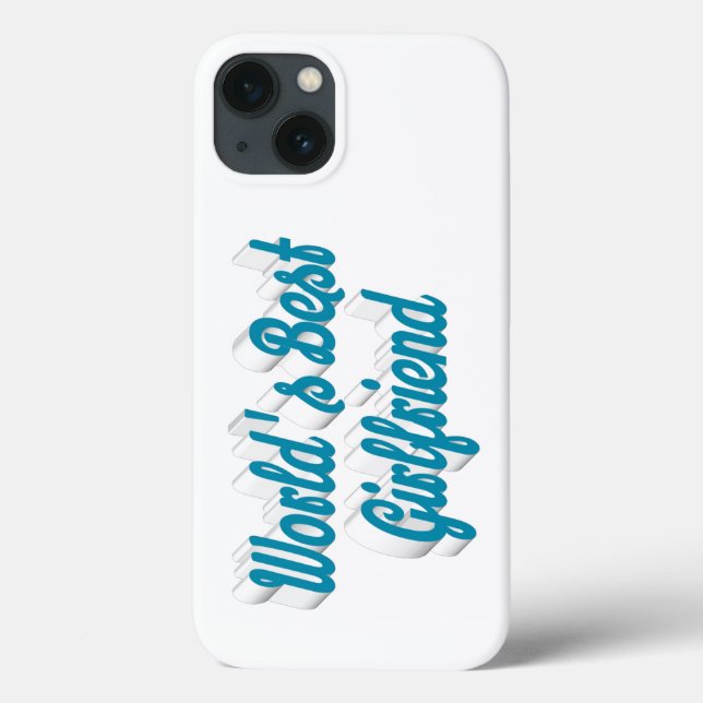 Girlfriend sky blue script Case-Mate iPhone hülle (Rückseite)