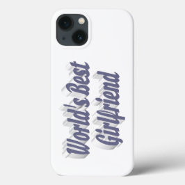 Girlfriend with gray typography Case-Mate iPhone hülle