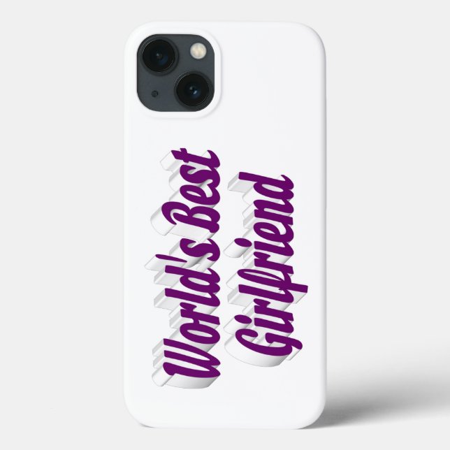 Girlfriend with purple typography Case-Mate iPhone hülle (Rückseite)