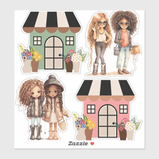 Girlfriends Houses Aufkleber (Blatt)