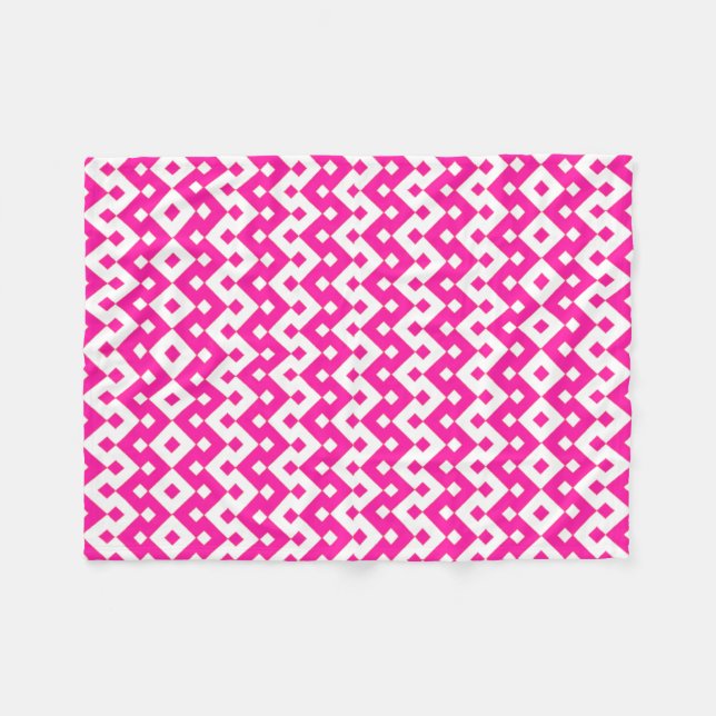 Girlie Candy Pink und White Fleece Blanket (Vorderseite (Horizontal))
