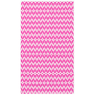 Girlie Candy Pink und White Zigzags Tablecloth Tischdecke