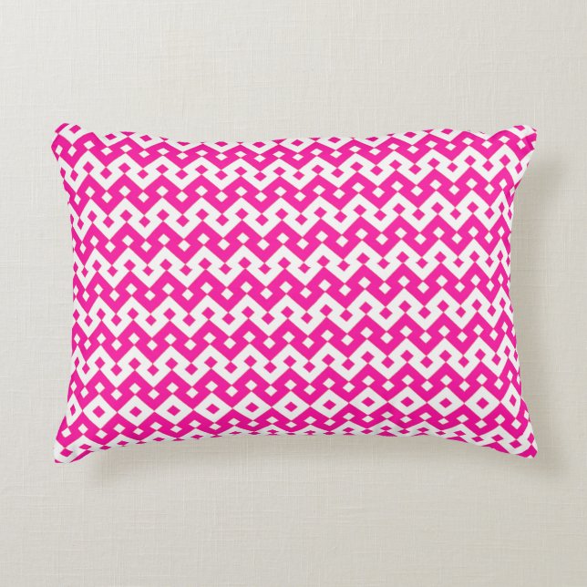 Girlie Candy rose et blanc Accent Coussin, Coussin (Devant)