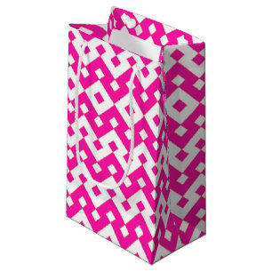 Girlie Candy rose et blanc Zigzags Petit sac cadea