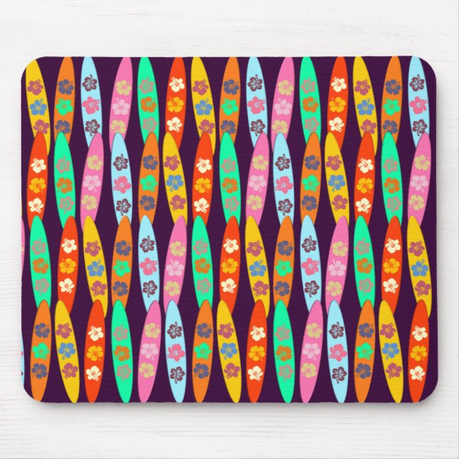 Girlie Flows Surfboards Mousepad (Vorne)