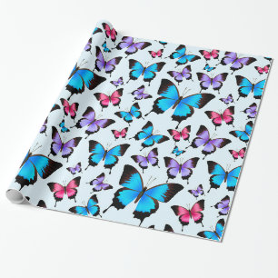 Girlie Girly Butterfly Butterfly Eleganter Spaß Geschenkpapier