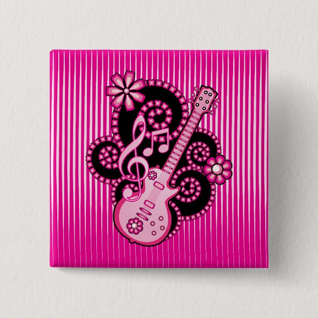 Girlie Guitar Button (Vorderseite)