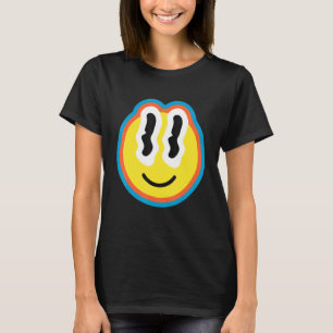 Girlie Niedlich Sticker Stil Albern Augen Lächeln T-Shirt