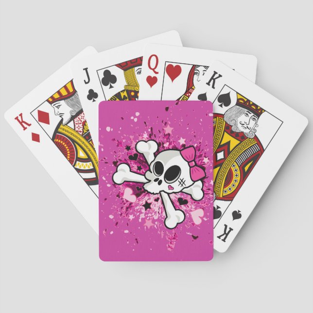 Girlie Skull Spielkarten (Rückseite)