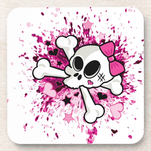 Girlie Skull Untersetzer (Vorderseite)