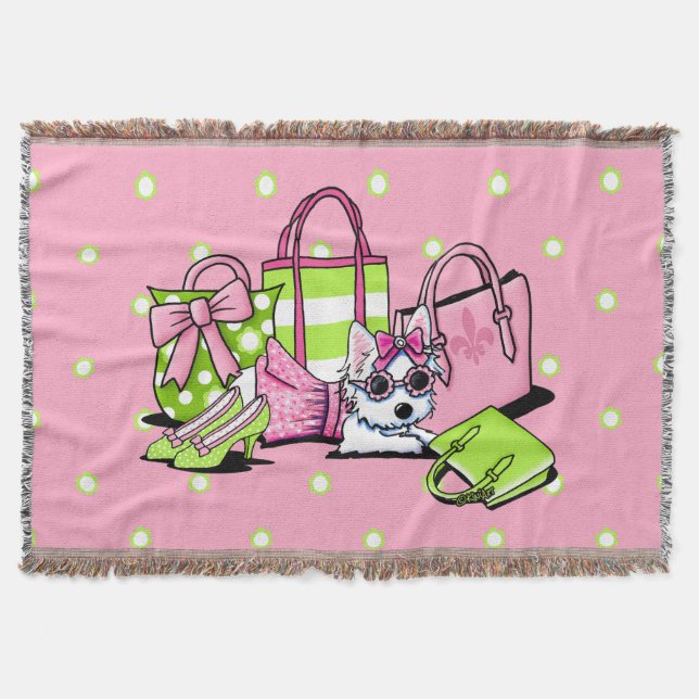 Girlie Things Olivia Westie Throw Blanket Decke (Vorderseite)