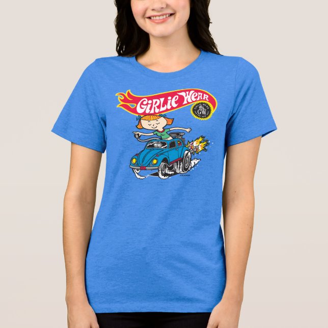 GirlieWear HotRod LoveBug Tri-Blend Shirt (Vorderseite)