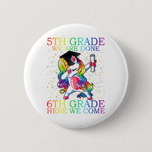 Girls 5th Grade Abschluss Magical Unicorn Geschenk Button