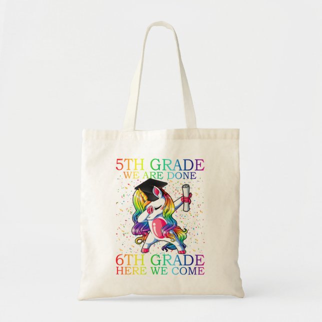 Girls 5th Grade Abschluss Magical Unicorn Geschenk Tragetasche (Vorne)