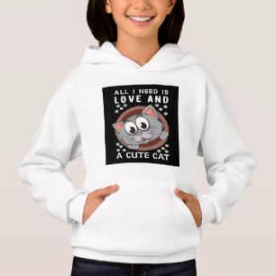 Girls A Niedlich Cat Hoodies & Sweatshirts