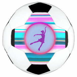 Girls Abbildung Skaten Streifen Fußball