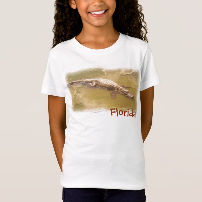 Girls-Alligator Florida-Shirt T-Shirt (Vorderseite)
