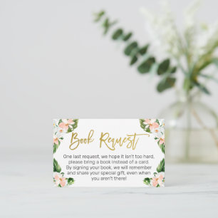 Girls Aloha Tropical Book Request Enclosure Card Visitenkarte