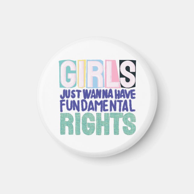 Girls And Fundamental Rights Magnet (Vorne)